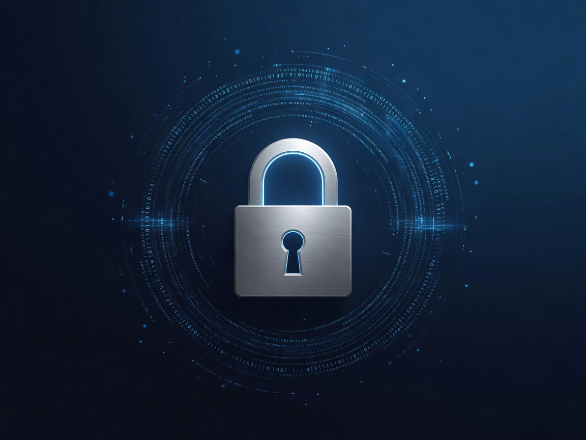 Ein digitales Vorhängeschloss-Symbol, das Sicherheit und Schutz im Internet symbolisiert